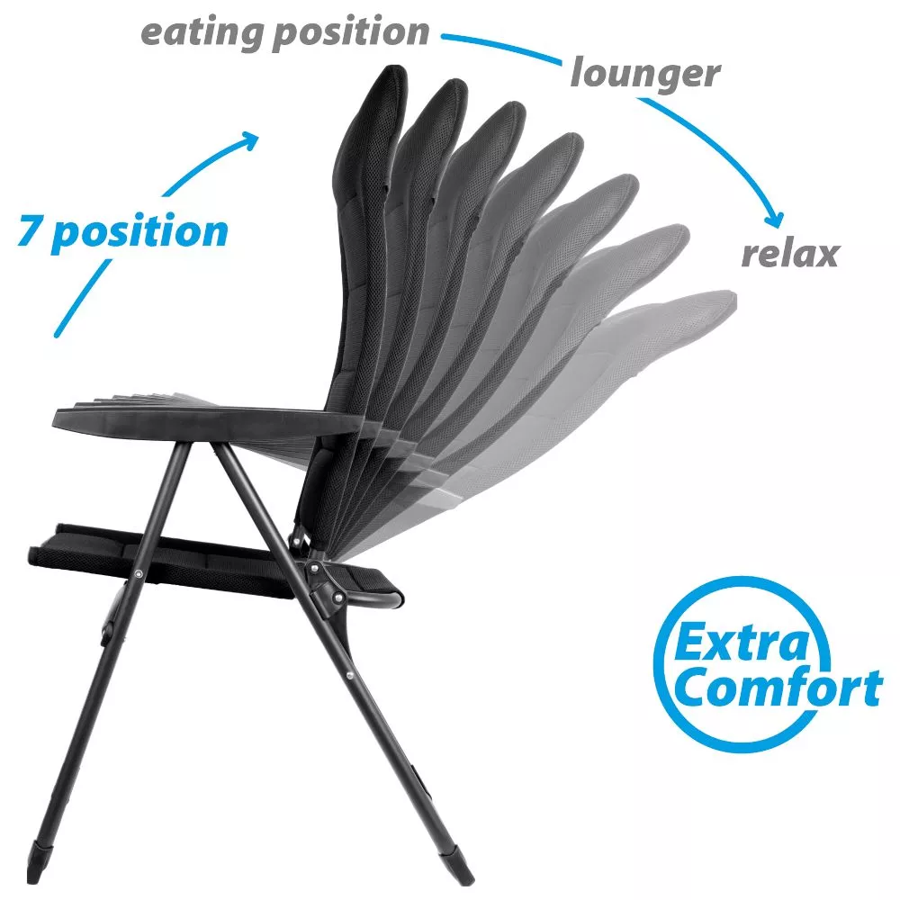 Klappbarer Campingstuhl Brunner Skye RT | Grau 2 Klappbarer Campingstuhl Brunner Skye RT | Grau – Bild 2