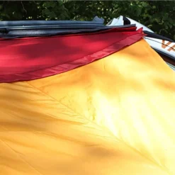 Camping-Sonnensegel Bent TC-Zip Protect Canvas, Design: Barbados Cherry -Campingausrüstung bent sonnensegel canvas mehrere segel miteinander verbinden sonnenschut z uv faktor 60 1000 4 28564