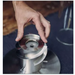 Tischfeuer Höfats SPIN 900, Silber -Campingausrüstung bio burner hoefats spin900 fluessig brennstoff sicher einschliessen 1000 5 25735