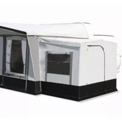 Wohnwagen-Vorzelt Brand Atrium 240 -Campingausrüstung brand atrium 240 optionaler anbau rechts links anbringbar mit eingangsreissverschluss lueftungsfenster 1000 5 16740