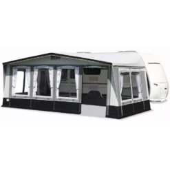 Wohnwagenvorzelt Brand Palazzo 240 -Campingausrüstung brand palazzo 240 wohnwagenvorzelt tuere ganz rechts eingezogen seitenwand lueftungsfenster 1000 1 18453