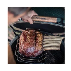 Bratenkorb, Rippenhalter Big Green Egg Ribs & Roasting Rack, 2XL / XLarge / Large -Campingausrüstung bratenkorb bratenhalter big green egg rippenhalter ribs und roasting rack grillrost edelstahl 1000 2 20769