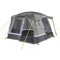 Freistehendes Busvorzelt High Peak Tour 2.0 -Campingausrüstung buszelt high peak tour 20 freistehendes campingbusvorzelt hellgrau grau lime 1000 2 22658