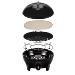 Gas-Tischgrill Cadac Dometic Glamp Chef 40, 50 Mbar -Campingausrüstung cadac dometic glamp chef 40 tischgrill mit pizzastein grillrost kaffeekannenstaender topfstaender 1000 2 27794