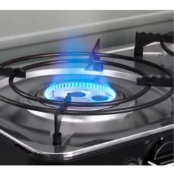 Campingkocher Cadac Dometic 2-Cook 3 Turbo Deluxe, 50 Mbar -Campingausrüstung campingkocher 2 cook 3 turbo deluxe cadac dometic zuendsicherung schwarzer campinggasgrill 1000 5 26229