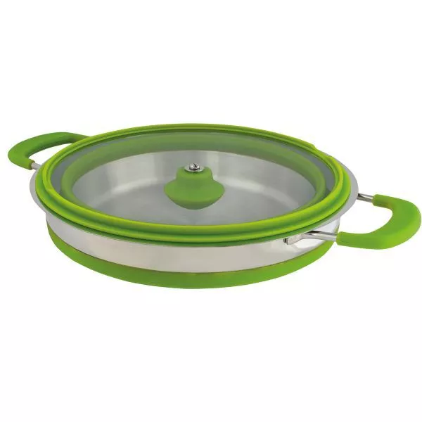 Faltbarer Campingkochtopf Eurotrail Mit Deckel 1 Liter, Grün 2 Faltbarer Campingkochtopf Eurotrail Mit Deckel 1 Liter, Grün – Bild 2