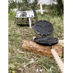 Petromax Wende-Waffeleisen Inklusive Haltegestell -Campingausrüstung einfache reinigung trennbare scharniere petromax wende waffeleisen gusseisen 1000 5 25982