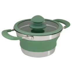 Camping-Kochtopf Eurotrail Mit Deckel 3,5 Liter, Pastellgrün -Campingausrüstung eurotrail camping kochtopf mit deckel campingtopf kochtopf gruen 1000 2 23647