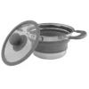 Faltbarer Campingtopf Eurotrail Mit Deckel 1 Liter, Grau