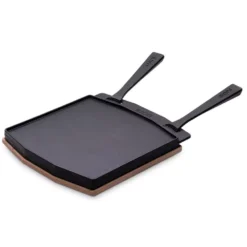 Ooni Doppelseitige Grillpfanne Aus Gusseisen -Campingausrüstung gallte seite fuer fajitas spiegeleier gusseisen grillpfanne doppelseitig abnehmbare griffe ooni 1000 2 25105