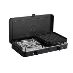 Campingkocher Cadac Dometic 2-Cook 3 Turbo Deluxe, 50 Mbar -Campingausrüstung gerippte und flache platte 2 cook 3 turbo deluxe cadac dometic camping gasgrill 1000 8 26229