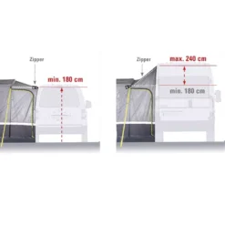 Busvorzelt High Peak Tramp 2.0 -Campingausrüstung high peak freistehendes busvorzelt tramp 20 anschlusshoehe campingfahrzeuge 1000 8 22626