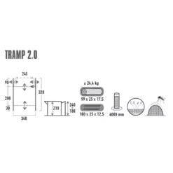 Busvorzelt High Peak Tramp 2.0 -Campingausrüstung high peak tramp 20 drive away busvorzelt masse groesse 1000 9 22626