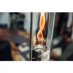 Feuer-Leuchte Höfats SPIN 900 Hängefeuer. Silber -Campingausrüstung hoefats spin900 silber mit eco ring erhoeht brenndauer um 50 prozent russfrei rauchfrei zubehoer 1000 4 27333