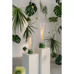 Tischfeuer Höfats SPIN Air 1200 Emaille Grün -Campingausrüstung hoefats tischrfeuer windleuchte laterne spin air 1200 emaille gruen indoor outdoor 1000 6 28201