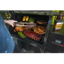 Pelletgrill Traeger PRO D2 575, Schwarz, Inklusive Meater Plus -Campingausrüstung holzpellet smoker traeger pro 575 schwarzer pelletgrill 1000 9 26285