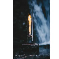 Tischfeuer Höfats SPIN 900, Silber -Campingausrüstung indoor outdoor windlicht hoefats spin 900 mit bio burner fluessig brennstof bioethanol 1000 6 25735