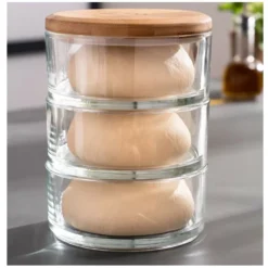 Ooni Stapelgefäss-Set -Campingausrüstung kein teigverkleben teig gehen lassen stapel glasgefaess 3er set ooni 1000 6 25116