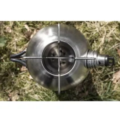 Petromax Edelstahl-Feuerkanne, 1,5 Liter -Campingausrüstung kochendes wasser dank doppelwand einfache befeuerung feuerschale inklusive fuesse kippsicherer stand 1000 6 26194