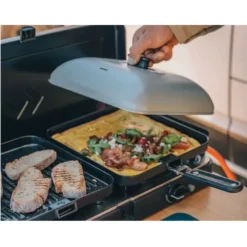 Cadac Dometic Universal Backplatte -Campingausrüstung lecker fruehstueck glatte aluminium universal backplatte cadac dometic zubehoer 1000 6 26219