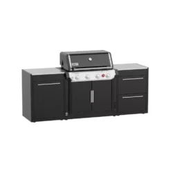 Weber Outdoorküche BBQ-Kitchen, 2er Set Für Genesis E-415 Ohne Seitenkocher -Campingausrüstung luxus gas grillkueche weber bbq kitchen 2er set genesis e 415 draussen grillen outdoor kitchen 1000 2 26358