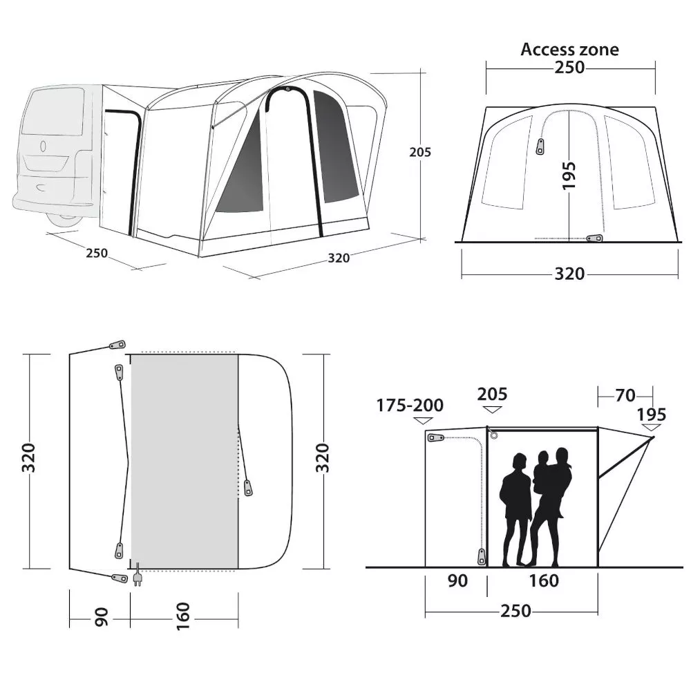 Outwell Fresno Buszelt 2 Outwell Fresno Buszelt – Bild 2