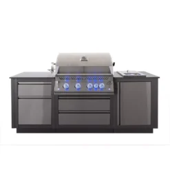 Outdoorküche Napoleon OASIS Compact 105 Mit BIG32-1 Und Einbau Sizzle Zone -Campingausrüstung napoleon einbau kueche sizzle zone seitenbrenner 3kw safety glow drehregler 1000 2 26115