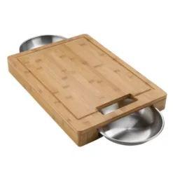 Napoleon PRO Schneidebrett Mit Edelstahlschalen