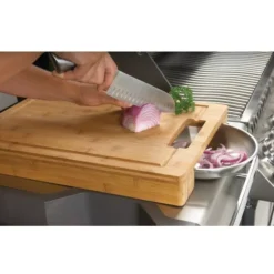 Napoleon PRO Schneidebrett Mit Edelstahlschalen -Campingausrüstung napoleon pro schneidebrett bambusbrett grillzubehoer 2 2 11801
