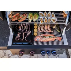 Outdoorküche Napoleon OASIS Compact 105 Mit BIG32-1 Und Einbau Sizzle Zone, Mattschwarz -Campingausrüstung oasis 105 outdoor kueche big32 zoll einbaugrill 700er serie mattschwarz mit warmhalterost 1000 8 28162