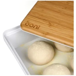 Ooni Teigdeckel Und Vorbereitungsbrett -Campingausrüstung ooni bambus zubehoer vorbereitungsbrett teigdeckel fuer teigbox 1000 2 25114