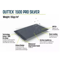 Freistehendes Pavillonzelt Outwell Fastlane 300 Shelter -Campingausrüstung outtex 1500 pro silver outwell fastlane 300 shelter pavillon schutzzelt busvorzelt campingzelt 1000 14 26669