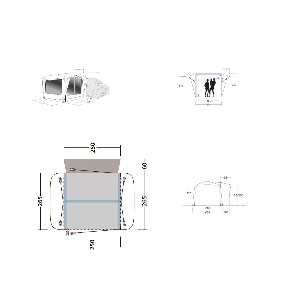 Aufblasbares Buszelt Outwell Crossville 250SA 2 Aufblasbares Buszelt Outwell Crossville 250SA – Bild 2