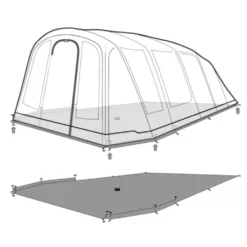 Zeltunterlage Outwell Footprint Lux Tennessee 7 Air -Campingausrüstung outwell footprint lux tennessee 7 air skizze 7mannzelt unterlage 2 27521