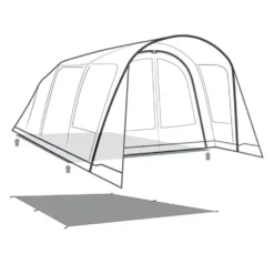 Unterlage Outwell Footprint Flagstaff / Nashville / Monterey 5 Air -Campingausrüstung outwell monterey 5 air nashville flagstaff footprint skizze unterlage familien camping zelt 2 27520