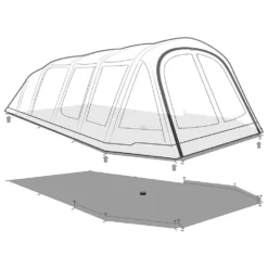 Zeltunterlage Outwell Footprint Lux Parkdale 4PA -Campingausrüstung outwell unterlage lux parkdale 4pa skizze campingzelt footprint 1000 2 26375
