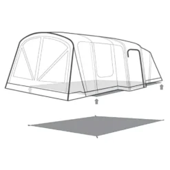 Unterlage Outwell Footprint Vermont 7 Air -Campingausrüstung outwell vermont 7 air footprint skizze unterlage familien camping zelt 2 27544