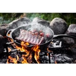 Petromax Grill-Feuerpfanne Gp35 Mit Stiel, Ø 35 Cm -Campingausrüstung petromax grill feuerpfanne gusseisenpfanne mit stielgriff 1000 4 27840