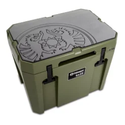 Petromax Haft-Auflage Für Kühlbox Kx25 -Campingausrüstung petromax haftauflage zubehoer kuehlbox kx25 graues design mit drachen logo 1000 2 27944