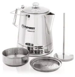 Petromax Perkolator Perkomax Aus Edelstahl, 1,5 Liter -Campingausrüstung petromax perkolator perkomax edelstahl zubehoer mit glasknauf im deckel 1000 2 27919