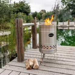 Petromax Feuertonne Pyron -Campingausrüstung petromax pyron feuerpfanne aus edelstahl waermequelle 1000 4 27867