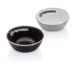 Campingschale Petromax Emaille-Schale, Weiss, 2 Stück, 160 Ml -Campingausrüstung petromax schalen aus emailliertem stahl in schwarz oder weiss edelstahlrand 160ml fassungsvermoegen 1000 3 28005