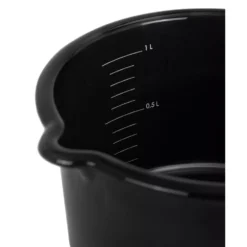 Petromax Emaille-Stieltopf, Schwarz, 1 Liter -Campingausrüstung petromax stieltopf aus emailliertem stahl mit skalierung an der innenseite 1liter inhalt hitzebestaendig 1000 2 26166