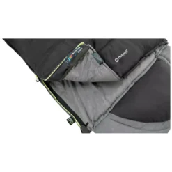 Wendeschlafsack Outwell Contour Midnight Black | Reissverschluss Links -Campingausrüstung praktische innentasche outwell contour midnight bkack schwarzer campingschlafsack 1000 2 26470