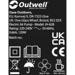 Doppelluftbett Outwell Superior Double Mit Eingebauter Pumpe -Campingausrüstung produktdaten superior single luftbett outwell 1000 4 24912