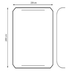 Bus- Und Auto-Heckzelt Eurotrail Cruiser Air SUV -Campingausrüstung skizze masse groesse aufblasbares busvorzelt eurotrail cruiser air suv minivans freistehendes buszelt 1000 2 22012
