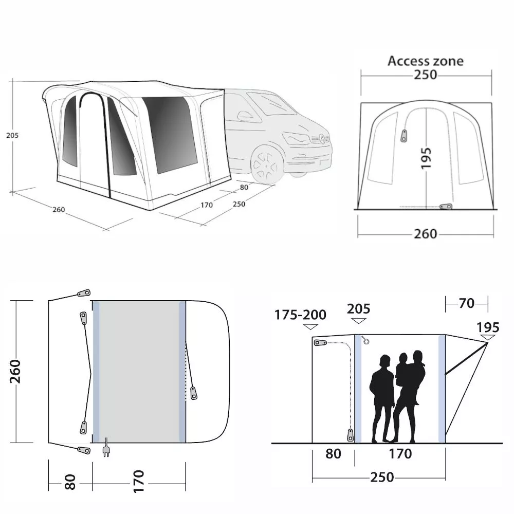 Aufblasbares Busvorzelt Outwell Santa Monica Air 2 Aufblasbares Busvorzelt Outwell Santa Monica Air – Bild 2