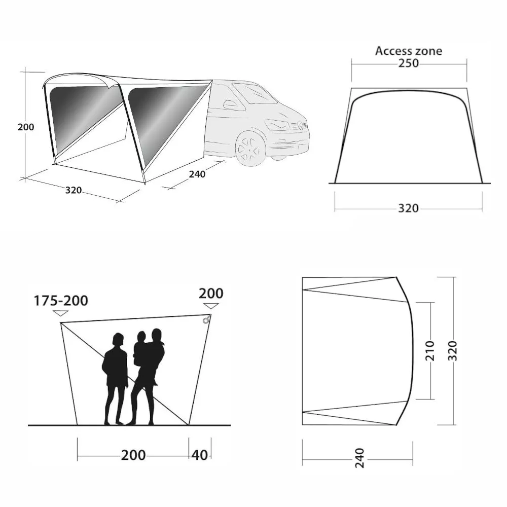 Aufblasbares Sonnensegel Outwell Touring Shelter Air 2 Aufblasbares Sonnensegel Outwell Touring Shelter Air – Bild 2