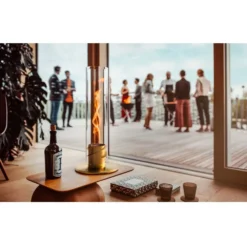 Höfats Spin 120 Tischfeuer, Gold -Campingausrüstung spin 120 hoefats tischfeuer indoor windlicht gold 1000 2 22374