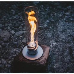 Tischfeuer Höfats SPIN 900, Silber -Campingausrüstung spin 900 bio burner hoefats tischfeuer windlicht gartenfackel haengefeuer 1000 7 25735